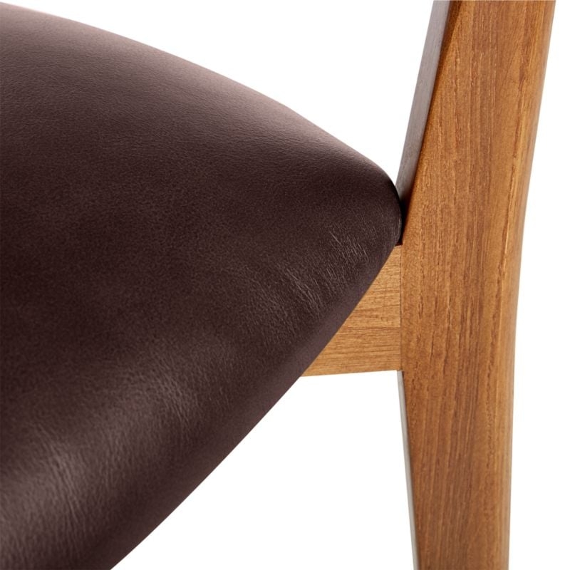 Cullen Shiitake Merlot Round Back Dining Chair - Image 5