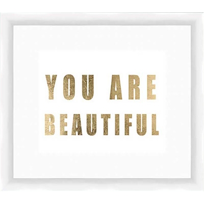 You Are Beautiful Framed Textual Art - Image 0