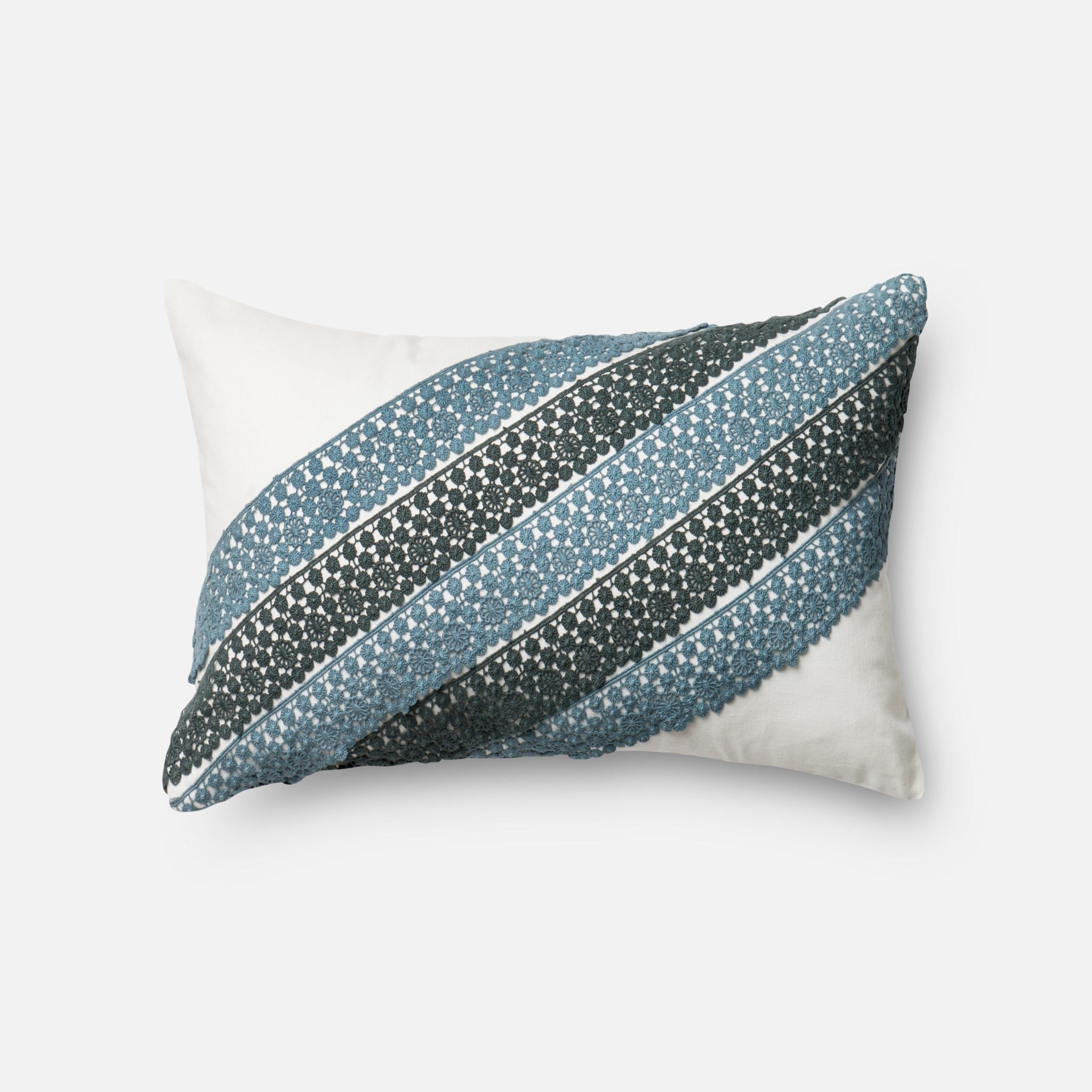 PILLOWS - BLUE / WHITE - 13" X 21" Cover Only - Image 0