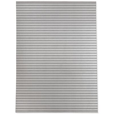 , Classic Stripe Grey Small Scale-2X3 Classic Stripe Beige Small Scale Area Rug By Becky Bailey - Image 0