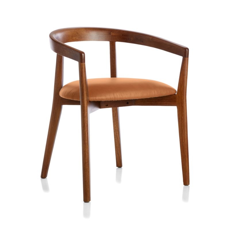Cullen Shiitake Whiskey Round Back Dining Chair - Image 2