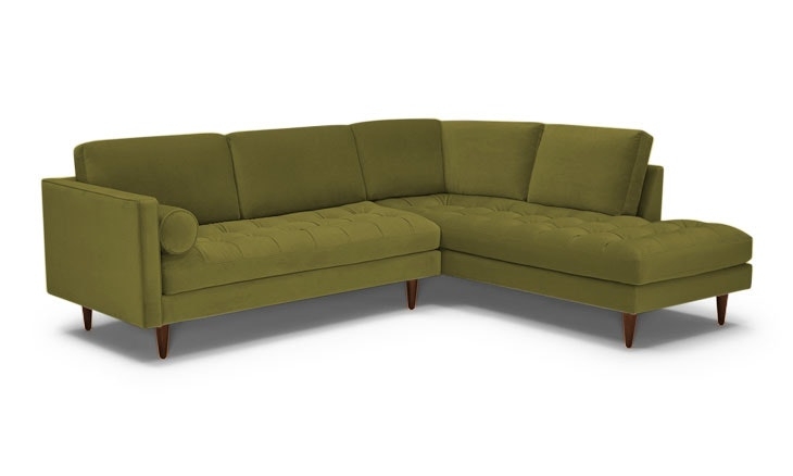 Green Briar Mid Century Modern Sectional with Bumper - Royale Apple  - Medium - Left - Image 0