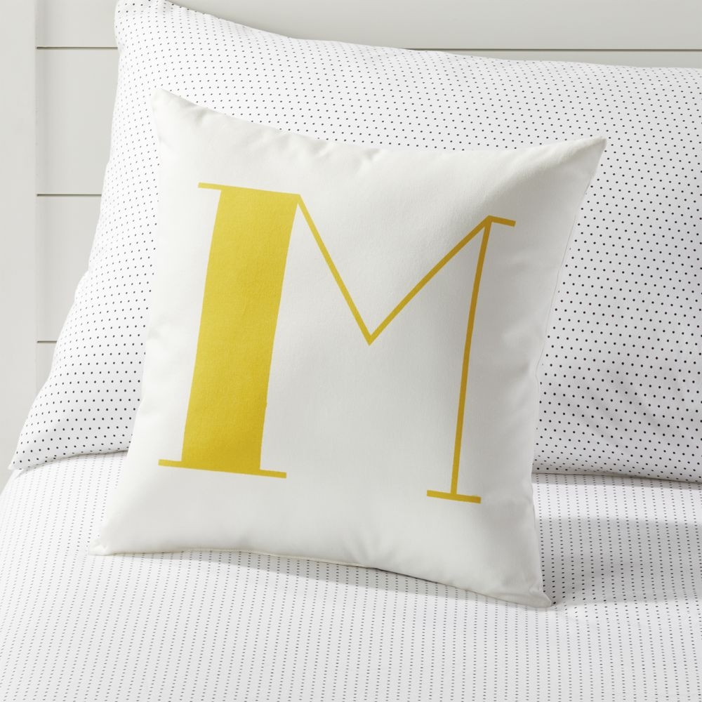 M Alphabet Throw Pillow - Image 0