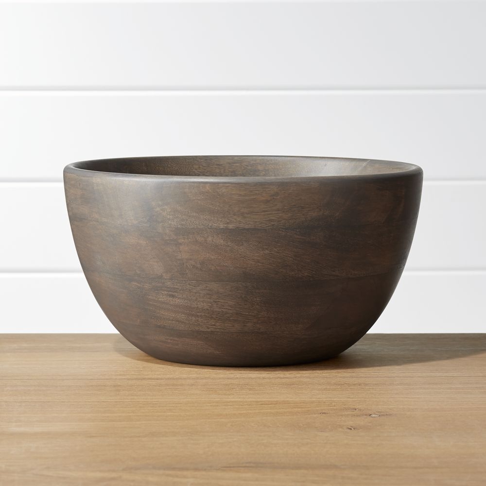 Brooks Grey Wood Serving Bowl - Image 0