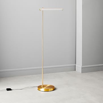 Light Rods LED Reader Floor Lamp, Antique Brass - Image 3