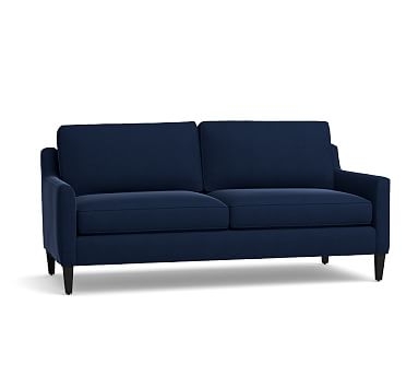 Beverly Upholstered Sofa 80", Polyester Wrapped Cushions, Performance Everydayvelvet(TM) Navy - Image 0