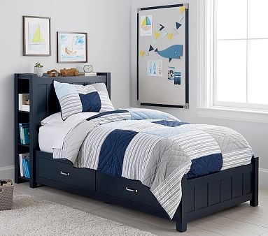 Camp Full Storage Bed, Navy, In-Home Delivery - Image 1