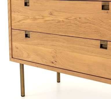 Archdale Wood 6-Drawer Wide Dresser, Natural Oak - Image 4
