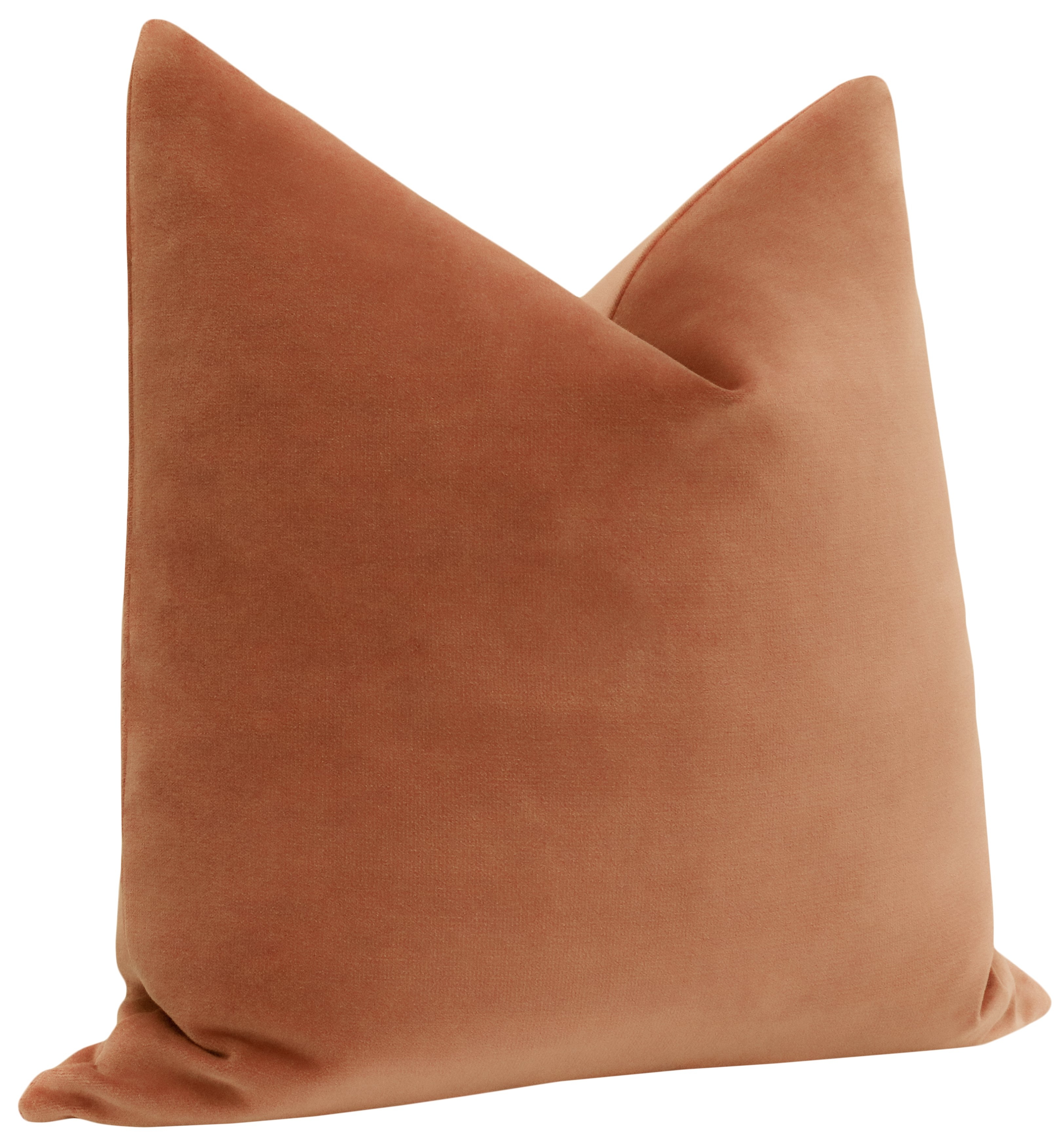 Classic Velvet Pillow Cover, Terracotta, 18" x 18" - Image 1