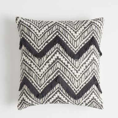Woven Chevron Pillow Cover, 18"x18", Periwinkle - Image 5