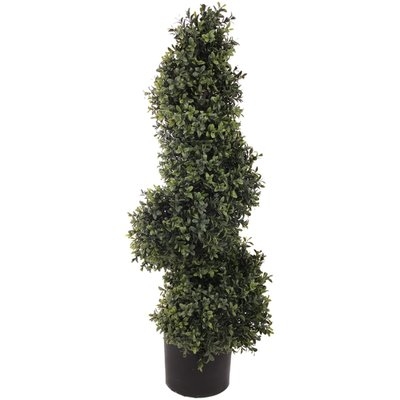 Artificial Deluxe Spiral Floor Boxwood Topiary in Pot Liner Liner - Image 0