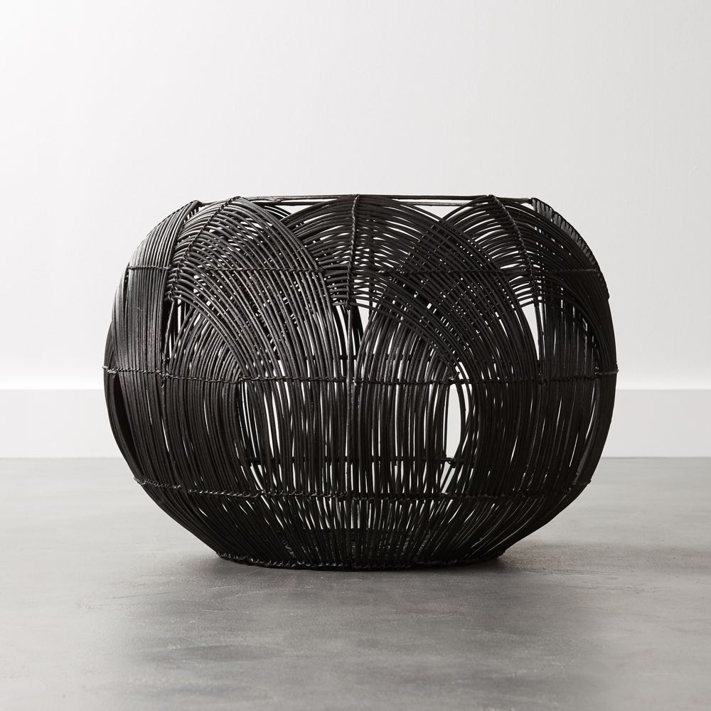 Archer Black Rattan Basket - Image 0