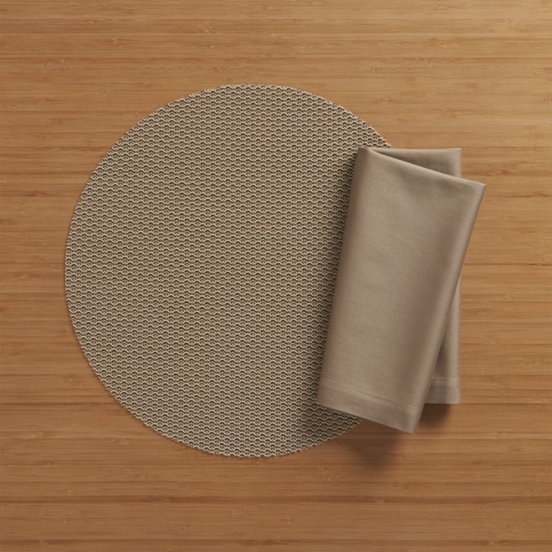 Chilewich ® Knitty Neutral Easy-Clean Vinyl Placemat - Image 1