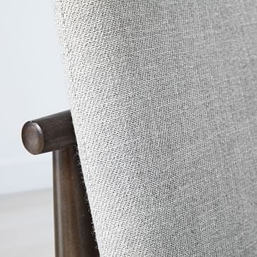 Framework Upholstered Dining Chair, Twill, Platinum, Dark Mineral - Image 5