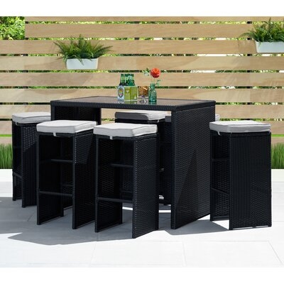 Smathering 7 Piece Bar Height Dining Set with Cushions - Image 0