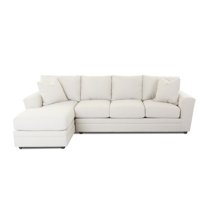 Coffee Sectional-Conversation Ivory Left Facing - Image 0