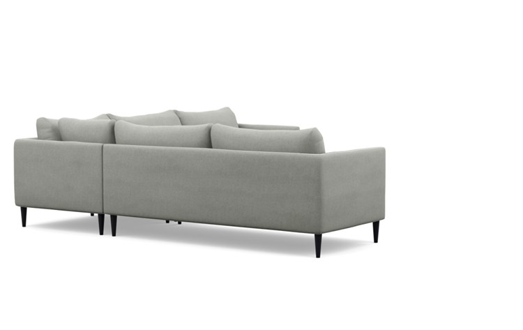 Owens Corner Sectional with Ecru Fabric and Painted Black legs - Image 1