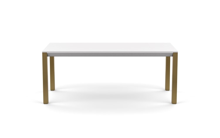 Hayes Dining with White Table Top and Matte Brass legs - Image 0