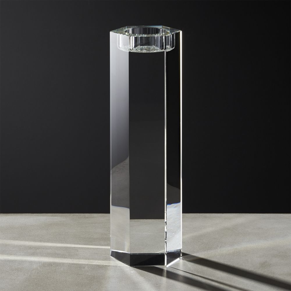 Hex Large Crystal Tea Light Candle Holder - Image 0