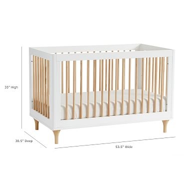 Babyletto Lolly Convertible Crib, Black/Washed Natural - Image 3
