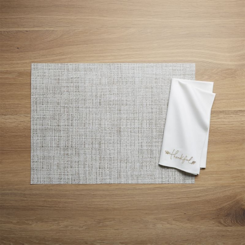 Chilewich ® Rectangular Crepe Neutral Easy-Clean Vinyl Placemat - Image 7