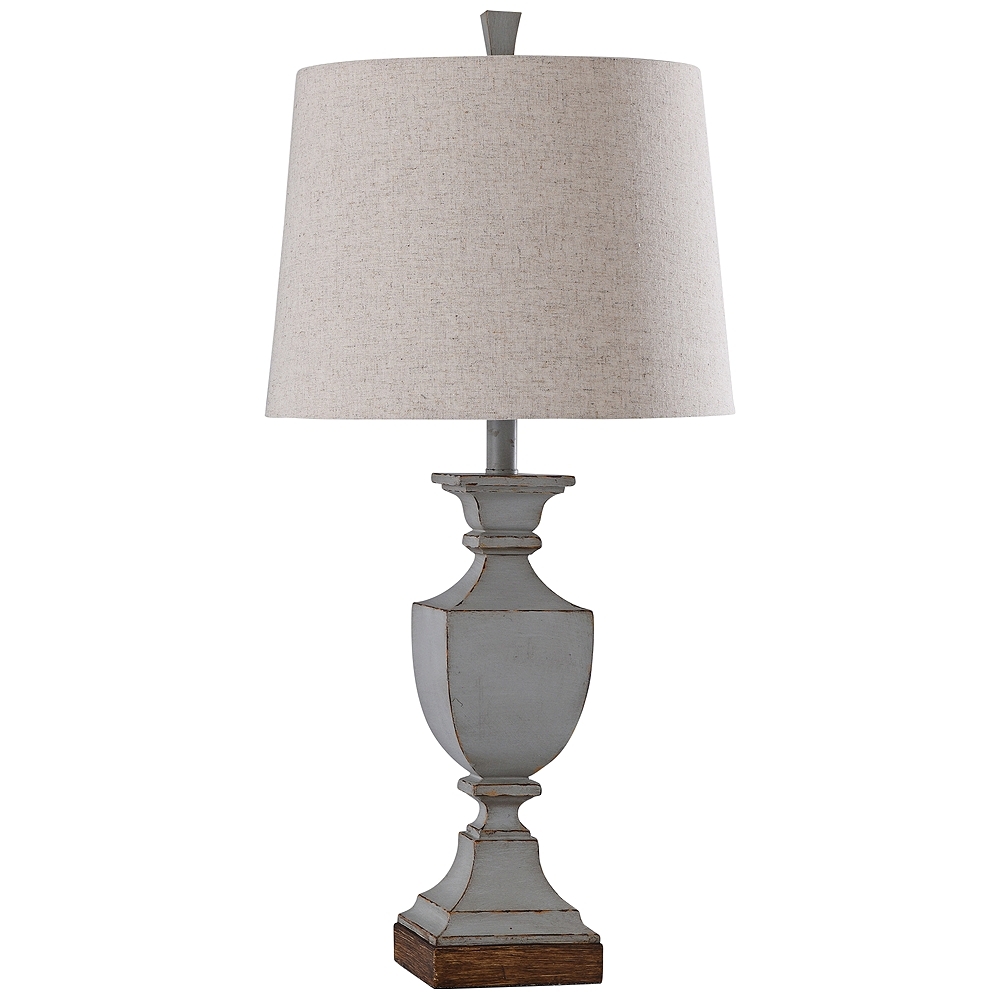 Oldbury Blue Weathered Wood Table Lamp - Style # 69C12 - Image 0