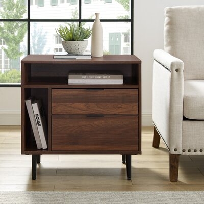 Pillar End Table with Storage - Image 0