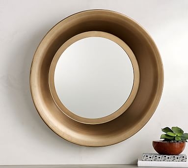 Reede Round Mirror, Gold - Image 0