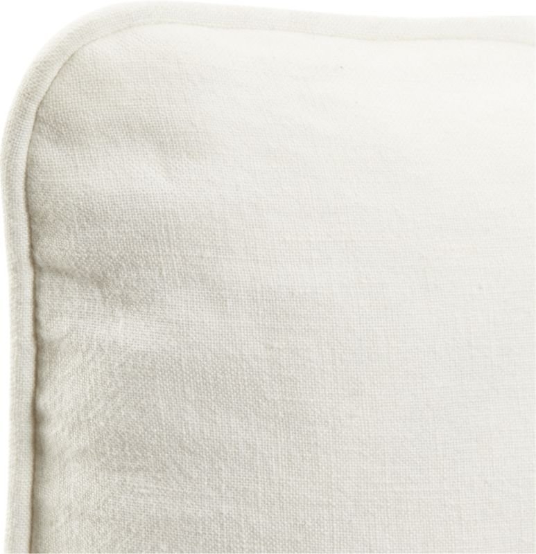 Lumin White Linen Armless Chair - Image 5