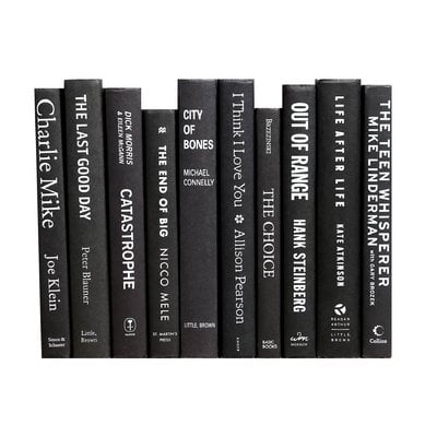 Authentic Decorative Books - By Color Modern Tuxedo ColorPak (1 Linear Foot, 10-12 Books) - Image 0