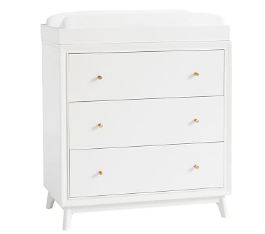 Sloan Nursery Dresser &amp; Topper Set, Simply White, Flat Rate - Image 0