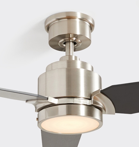 Petrel Ceiling Fan / BRUSHED NICKEL WITH BLACK BLADES - Image 1