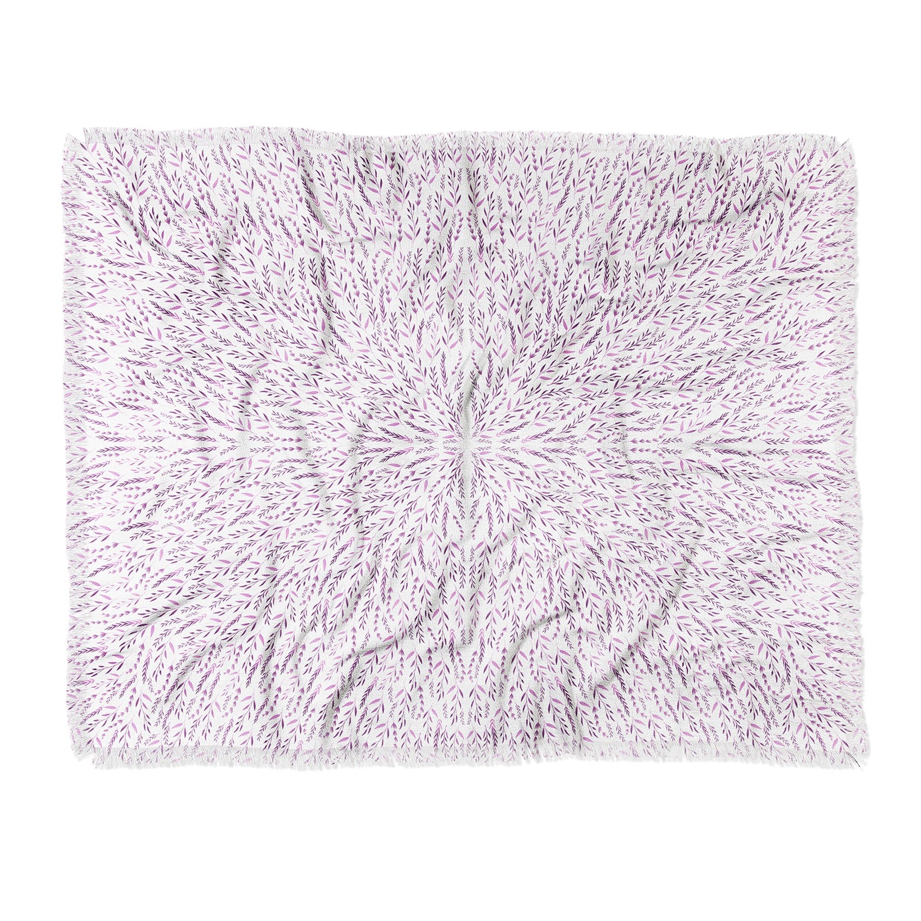 Iveta Abolina Lilac Lace Throw Blanket - 50" x 60" - Image 0