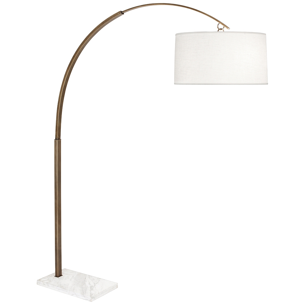 Robert Abbey Archer Small Warm Brass Arch Floor Lamp - Style # 41C98 - Image 0