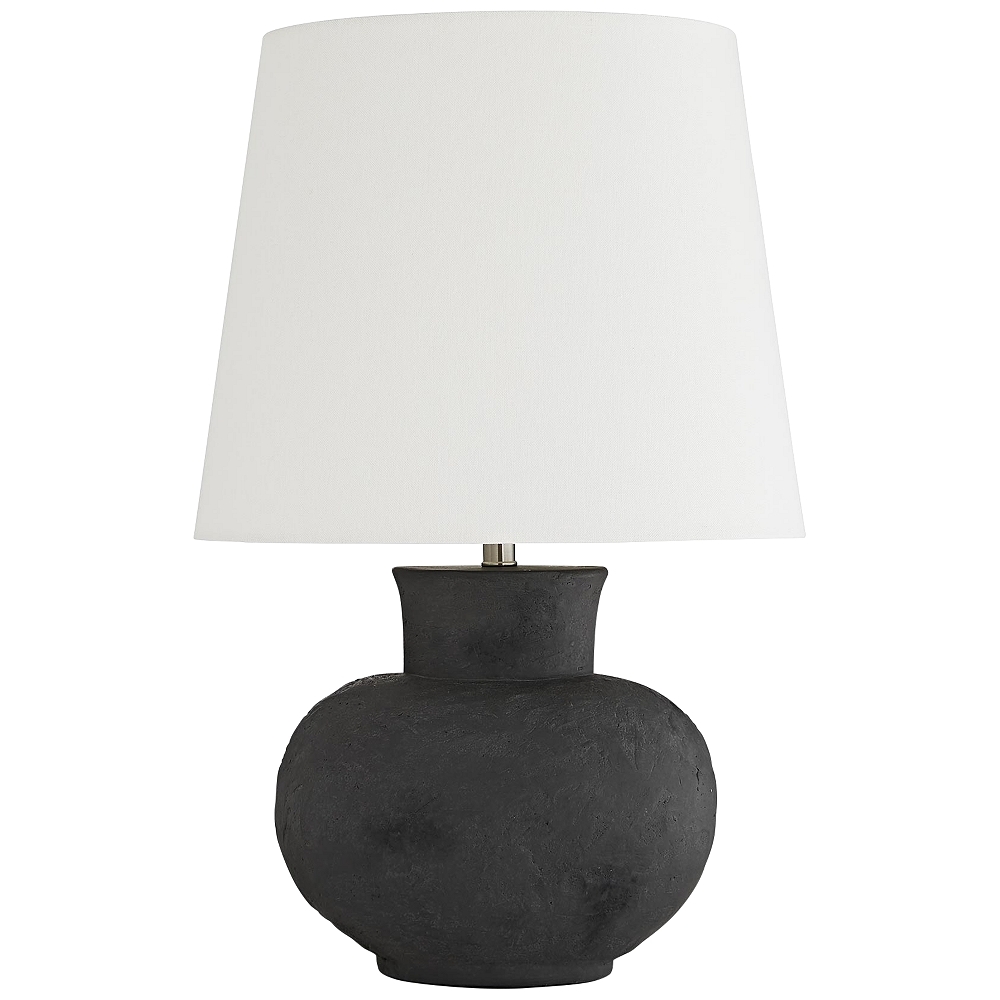 Arteriors Home Troy Matte Charcoal Terracotta Table Lamp - Style # 72R57 - Image 0