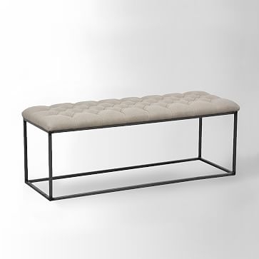 Tufted Bench - Flax - Image 0