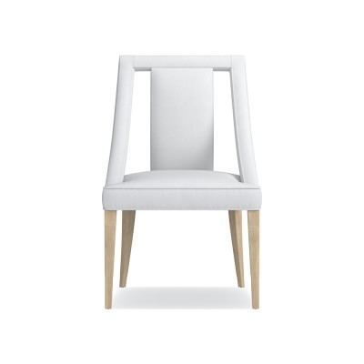 Sussex Dining Side Chair, Perennials Performance Basketweave, Ivory, Ebony Leg - Image 3