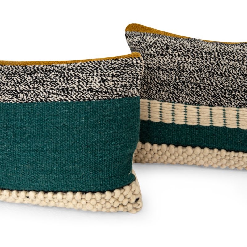 Telma Color Block Lumbar Pillows 28"x12", Set of 2 - Image 2