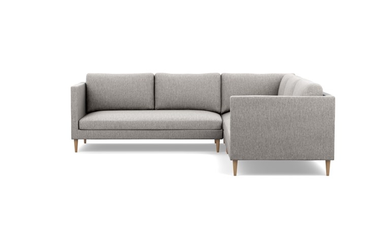 Oliver Corner Sectional with Earth Fabric and Natural Oak legs - Image 0