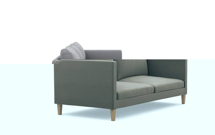 Oliver Sofa with Chestnut Fabric and Natural Oak legs - Image 1