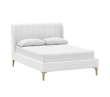 Avalon Full Bed, Linen Blend White (A) - Image 0