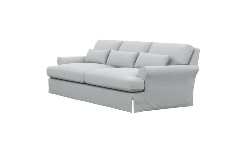 Maxwell Slipcovered Sofa with Ore Fabric and White Oak with Antique Cap legs - Image 4