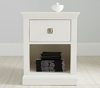 Charlie Nightstand, Simply White, Standard UPS Delivery - Image 1