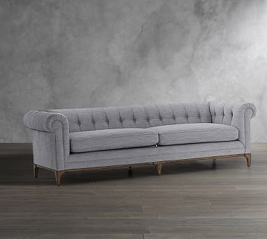 Calistoga Upholstered Sofa, Polyester Wrapped Cushions, Performance Everydayvelvet(TM) Navy - Image 0