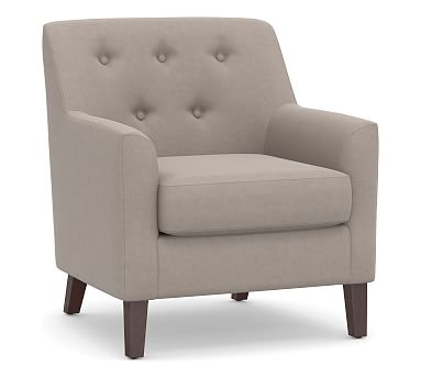 Soma Walter Upholstered Armchair, Polyester Wrapped Cushions, Performance Everydayvelvet(TM) Carbon - Image 0