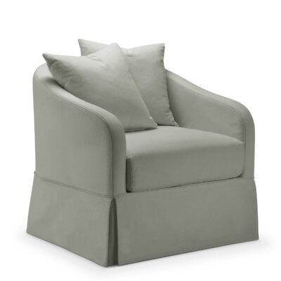 Chaffin Slipcover Swivel Barrel Chair - Image 0
