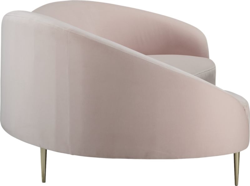 Curvo Pink Velvet Sofa - Image 6