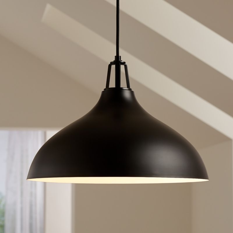 Maddox Black Bell Small Pendant Light with Black Socket - Image 4