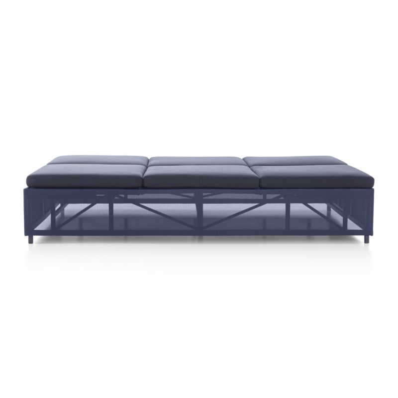 Dune Navy Double Outdoor Chaise Sofa Lounge with Sunbrella Â® Cushions - Image 4