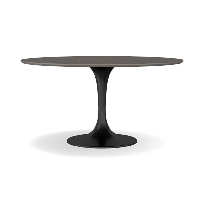 Tulip Indoor/Outdoor Round Dining Table, 42", Concrete Base, Grey Top - Image 2